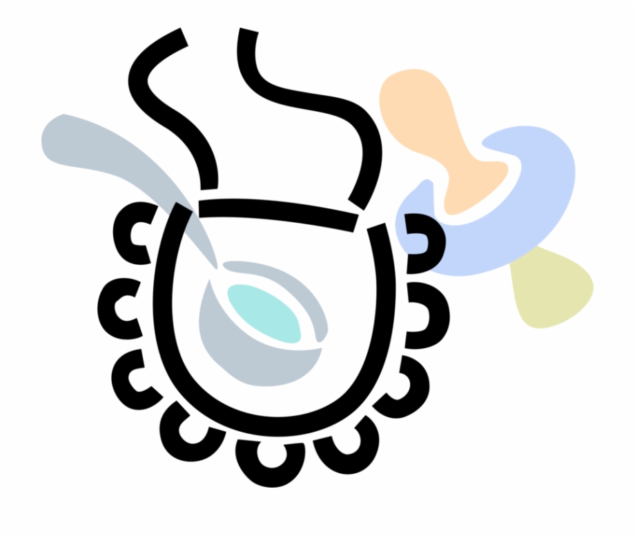 920x780 Vector Illustration Of Newborn Infant Baby Bib, Pacifier