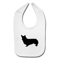 190x190 Vector Dog Silhouette Baby Bib Spreadshirt