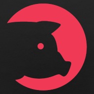 190x190 Animal Head Pig Vector Baby Bib Spreadshirt