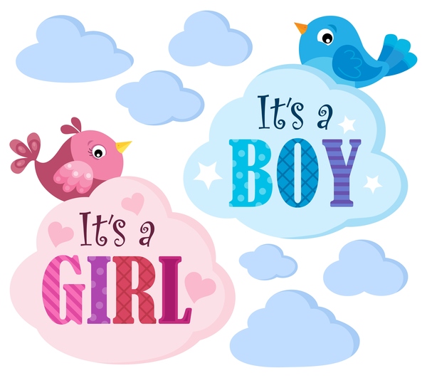 600x531 Cute Birds With Baby Card Vector Free Download