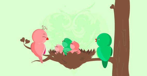 568x294 Free Baby Bird Nest Files, Vectors Graphics