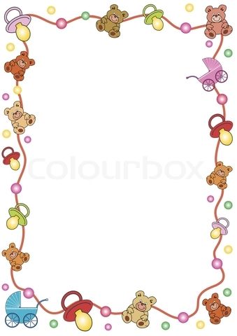 339x480 Free Clip Art Baby Borders Stock Vector Of 'border, Baby, Dummy