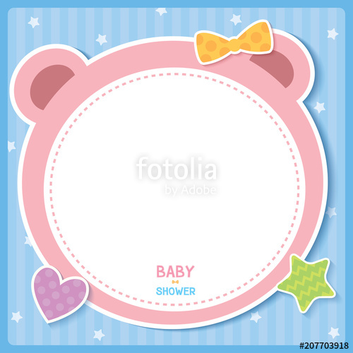 500x500 Illustration Vector Of Baby Shower Frame Background Design