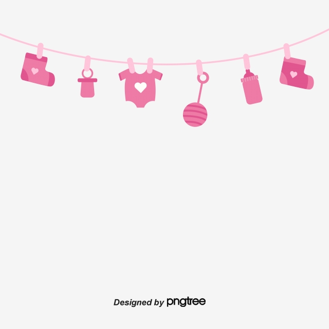 640x640 Simple Vector Baby Pink Decoration Border, Cartoon, Lovely, Baby