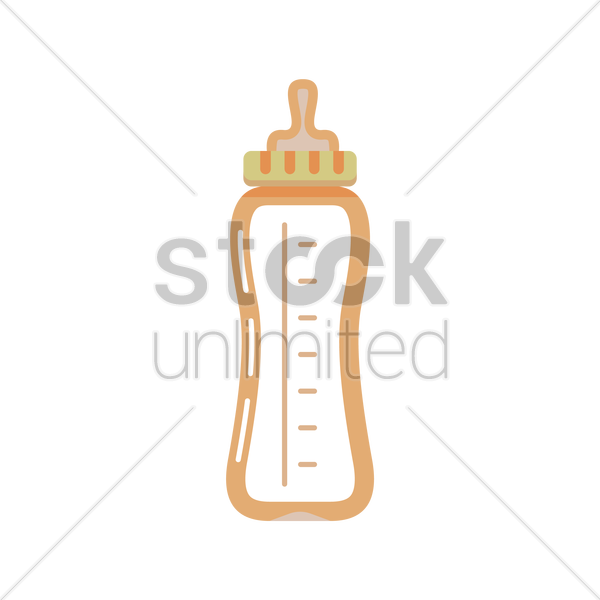 600x600 Baby Bottle Vector Image