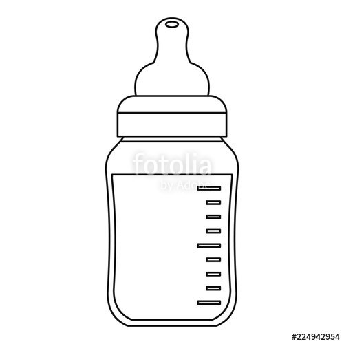 500x500 Baby Bottle Icon Outline Illustration Of Baby Bottle Vector Icon