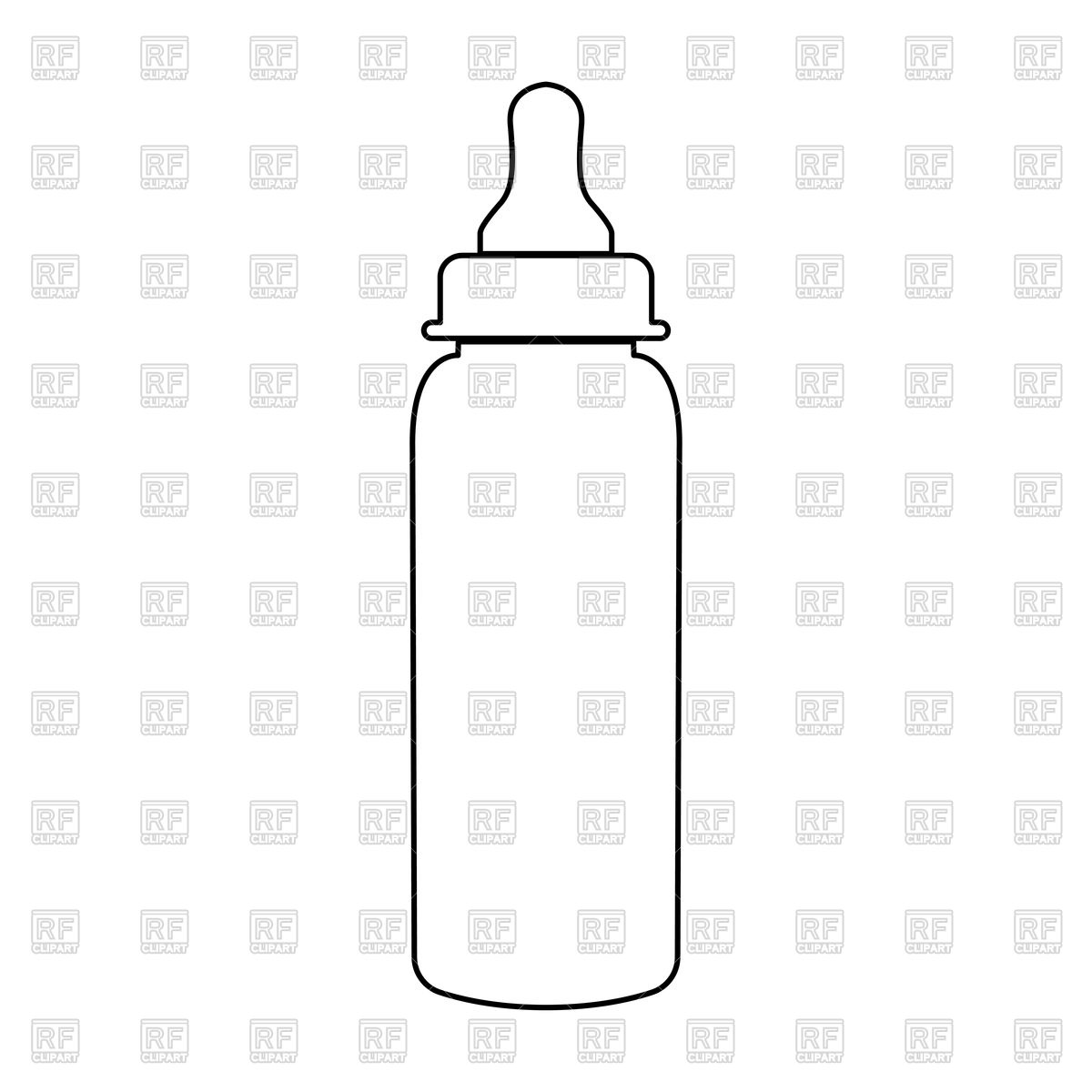 1200x1200 Baby Bottle Symbol Black Color Path Icon Vector Image