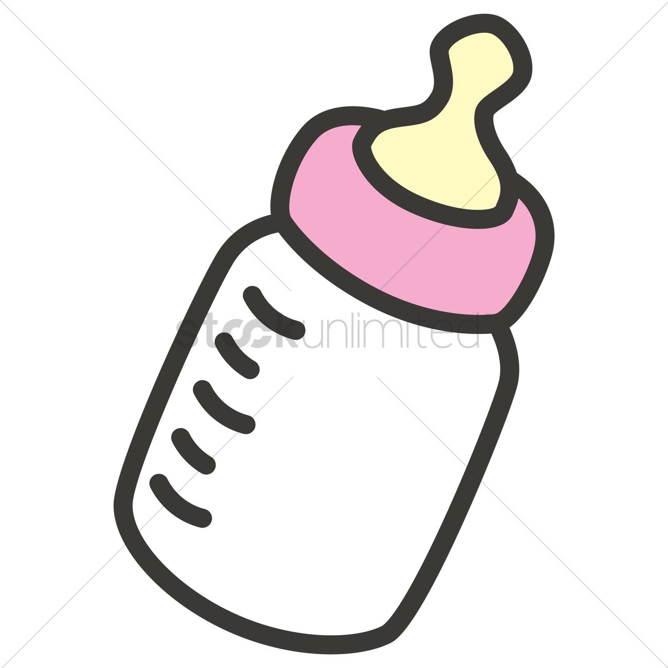 1300x1300 Baby Milk Bottle Vector Image