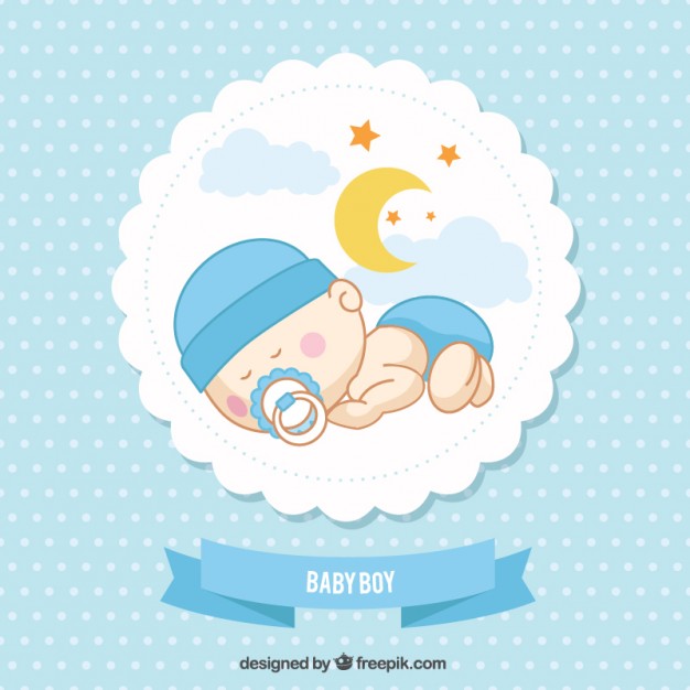 626x626 Baby Boy Card Vector Free Download