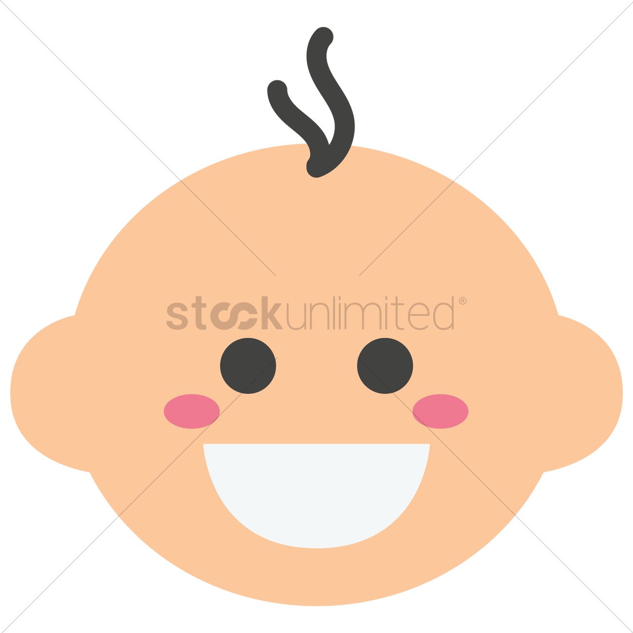 1300x1300 Cheerful Baby Boy Vector Image