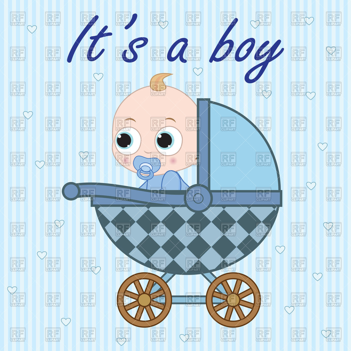 1200x1200 Little Baby Boy Sitting In The Baby Carriage Vector Image