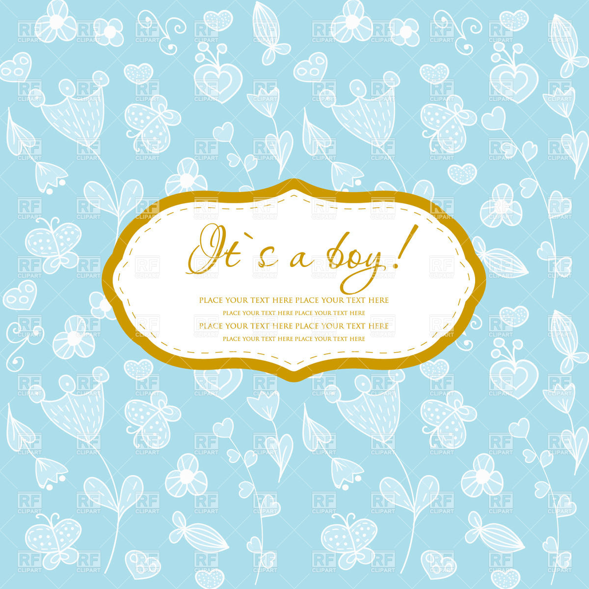 1200x1200 Baby Boy Arrival Card