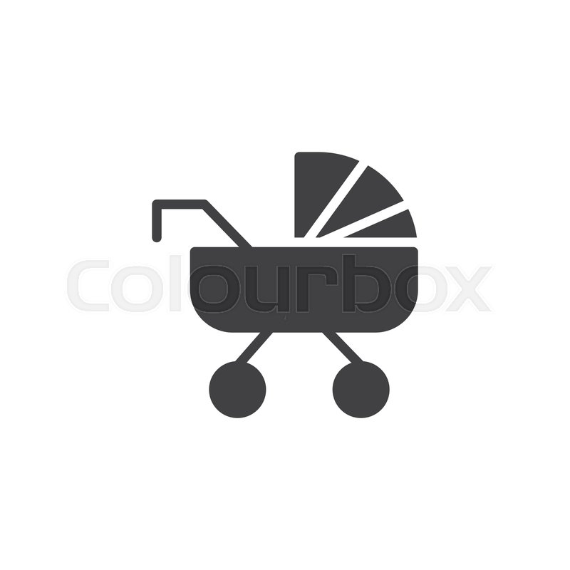 800x800 Baby Stroller Vector Icon Filled Flat Stock Vector Colourbox