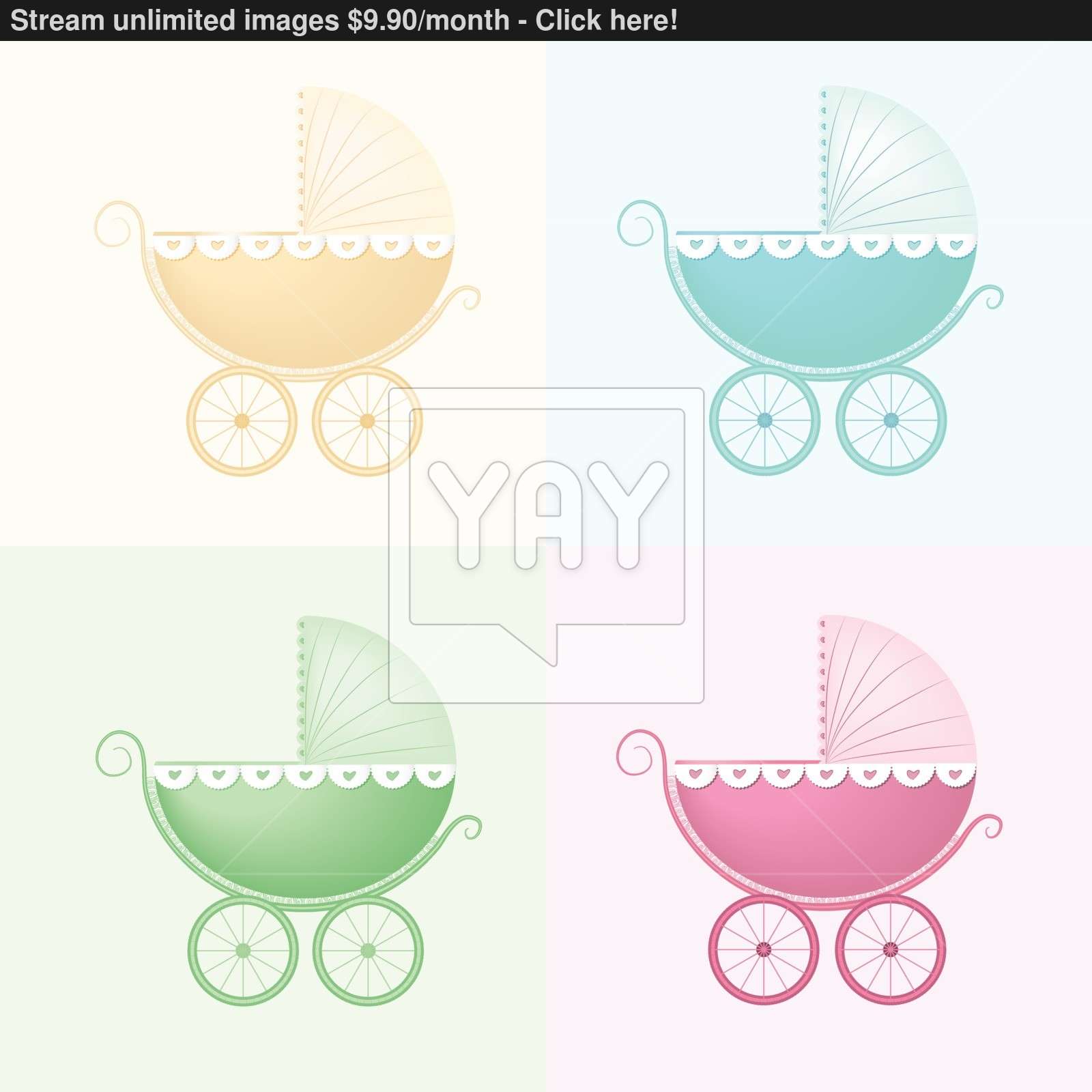 1600x1600 Pastel Baby Carriage Vectors Vector