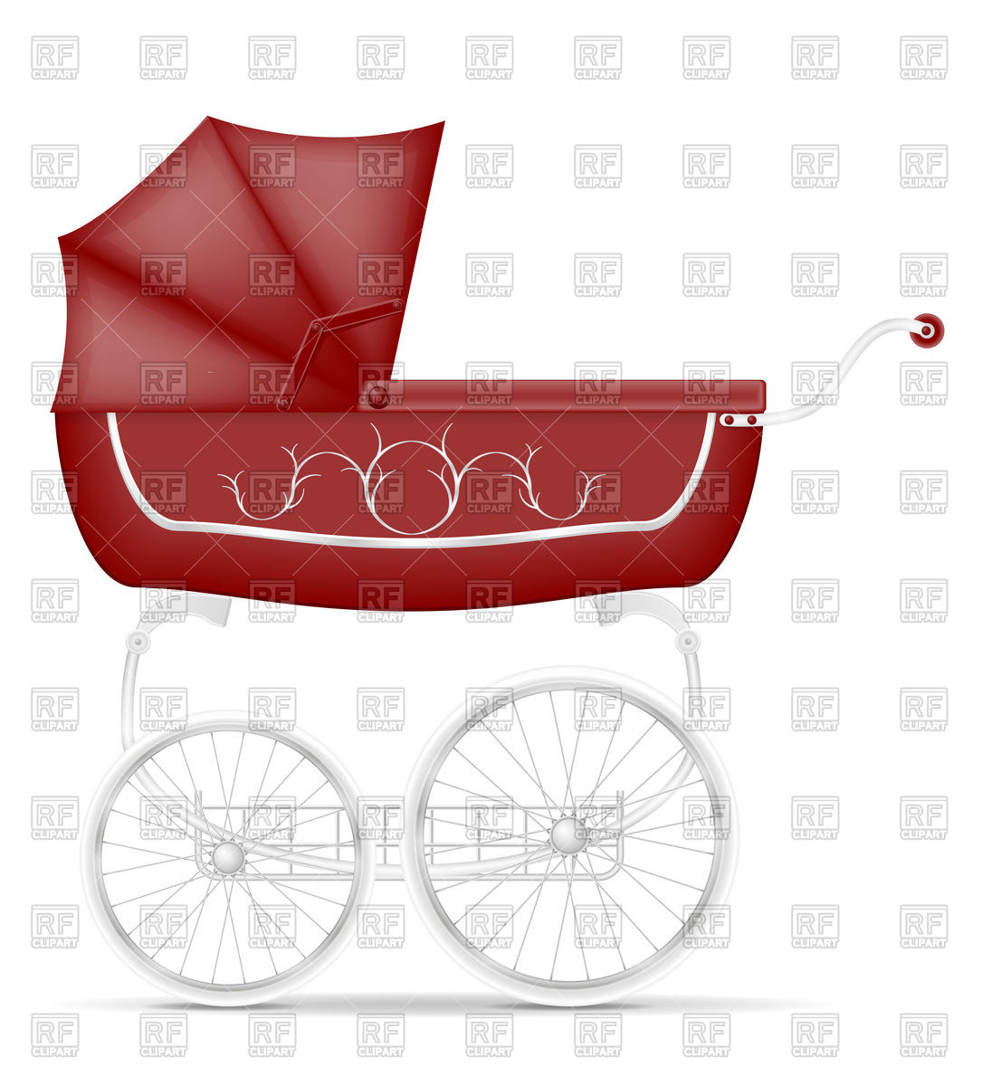 1085x1200 Retro Baby Carriage Vector Image Of Signs, Symbols, Maps