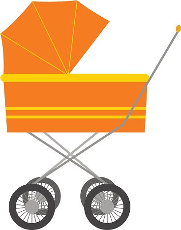 368x468 Baby Carriage Vector Premium Clipart