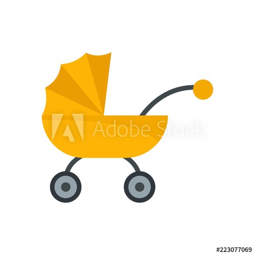 500x500 Baby Carriage Icon Flat Illustration Of Baby Carriage Vector Icon