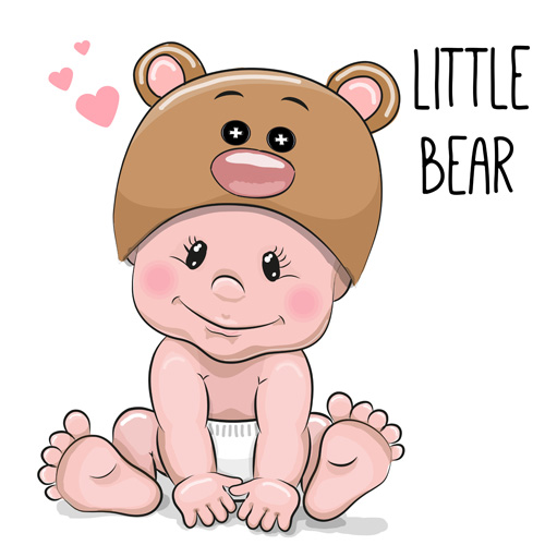 500x500 Cartoon Little Baby Vector Material Free Download