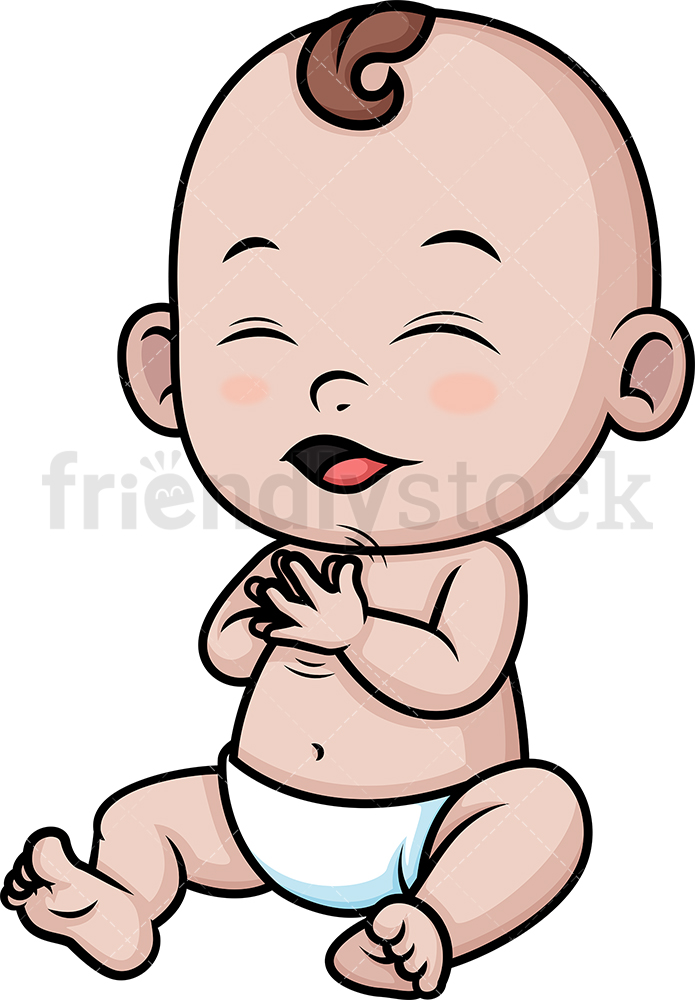 695x1000 Happy Baby Cartoon Clipart Vector
