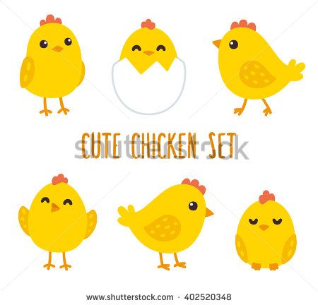 Cute Cartoon Chicken Set Funny Yellow Chickens In Different Poses 450x432 Cute Cartoon Chicken Set Funny Yellow Chickens In Different Poses