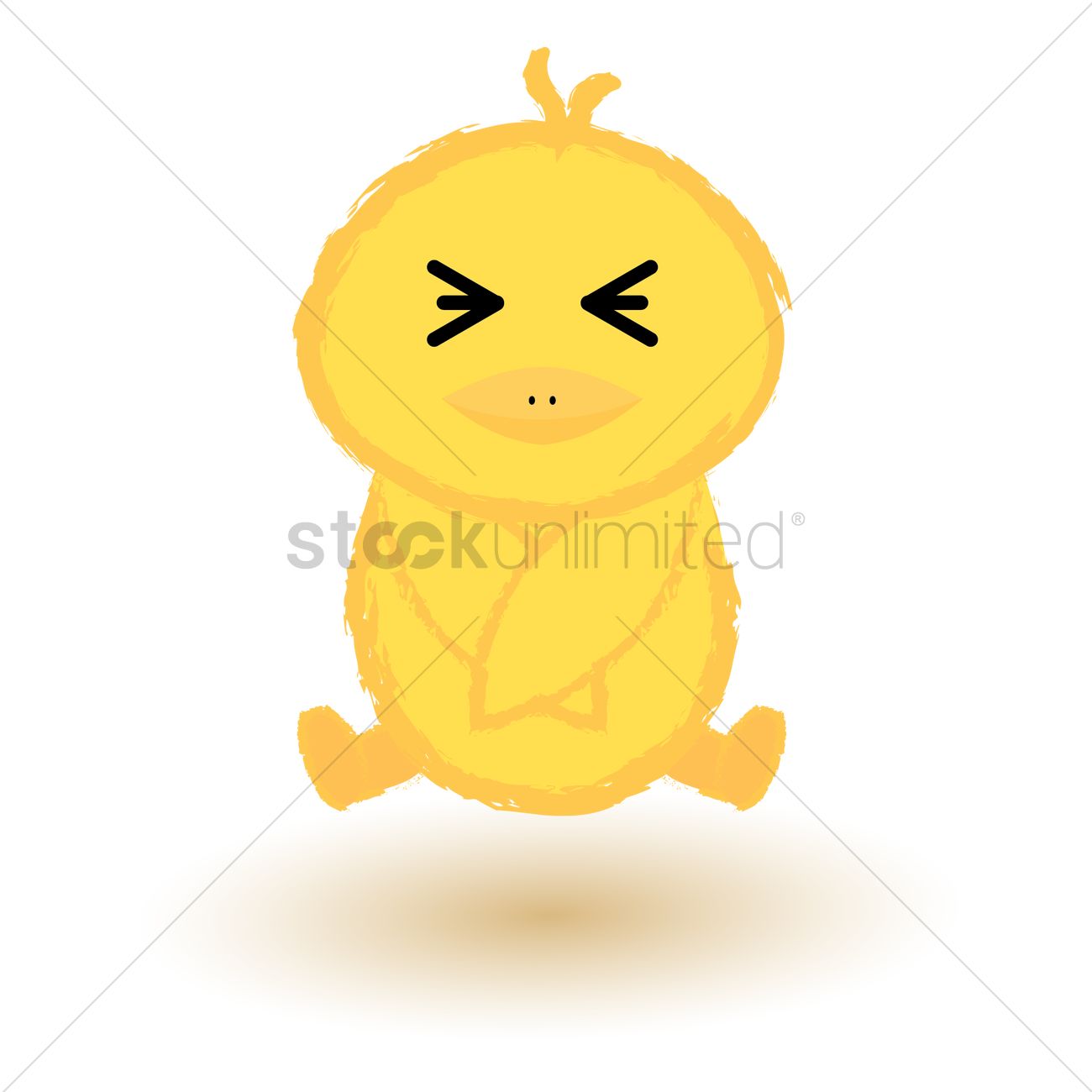 Excited Baby Chick Vector Image 1300x1300 Excited Baby Chick Vector Image