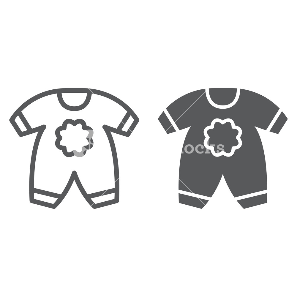 1000x1000 Baby Clothes Line And Glyph Icon, Kid And Clothing, Body Dress