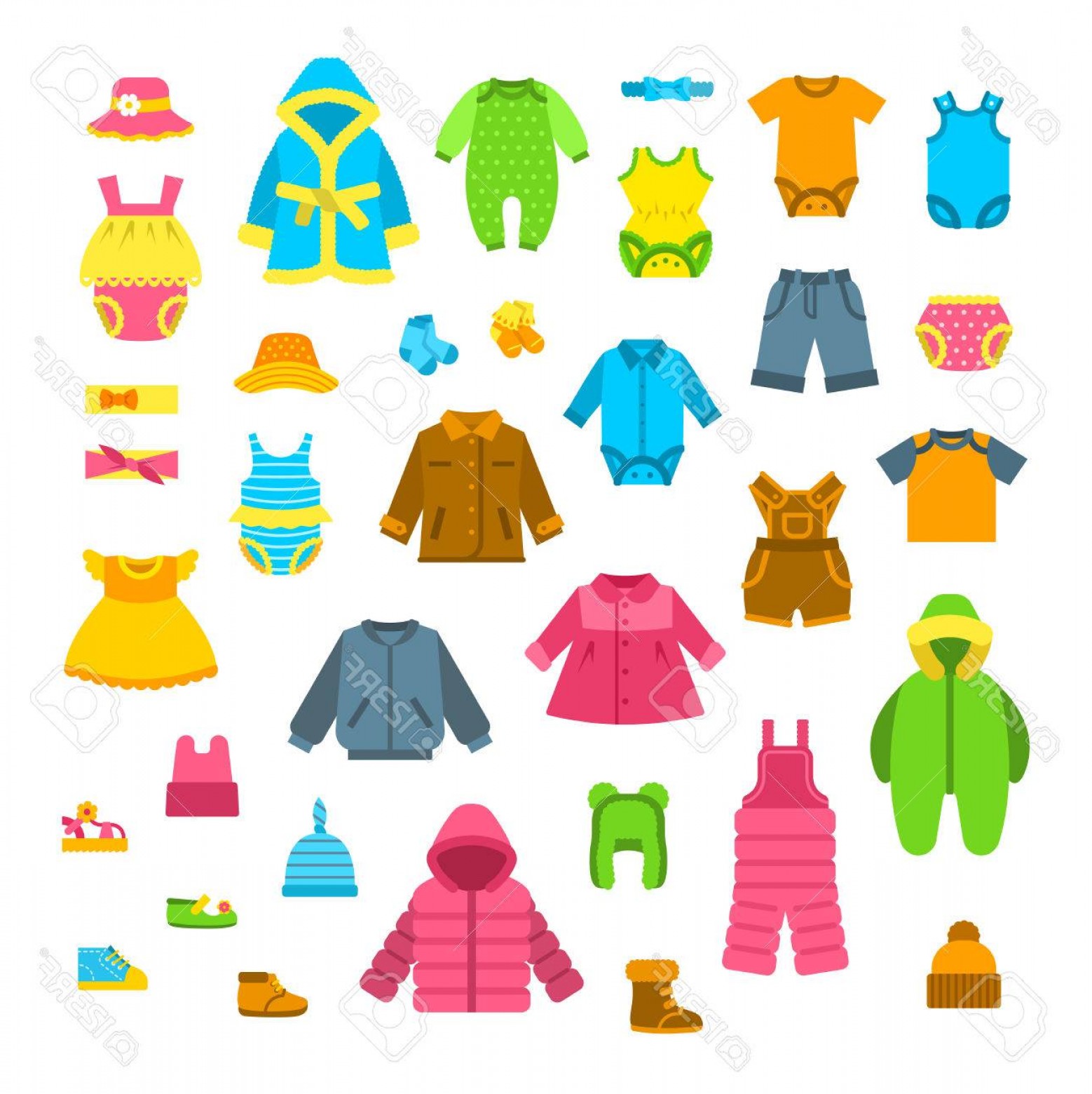 Baby Clothes Vector at Vectorified.com | Collection of Baby Clothes ...