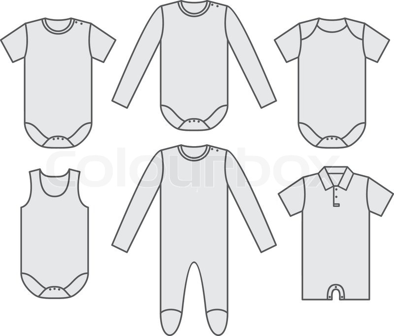 Set Of The Baby Shirts Vector Stock Vector Colourbox 800x683 Set Of The Baby Shirts Vector Stock Vector Colourbox