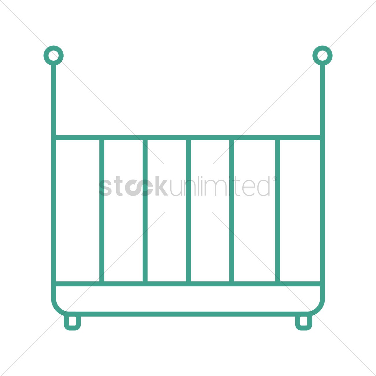 1300x1300 Baby Cradle Vector Image