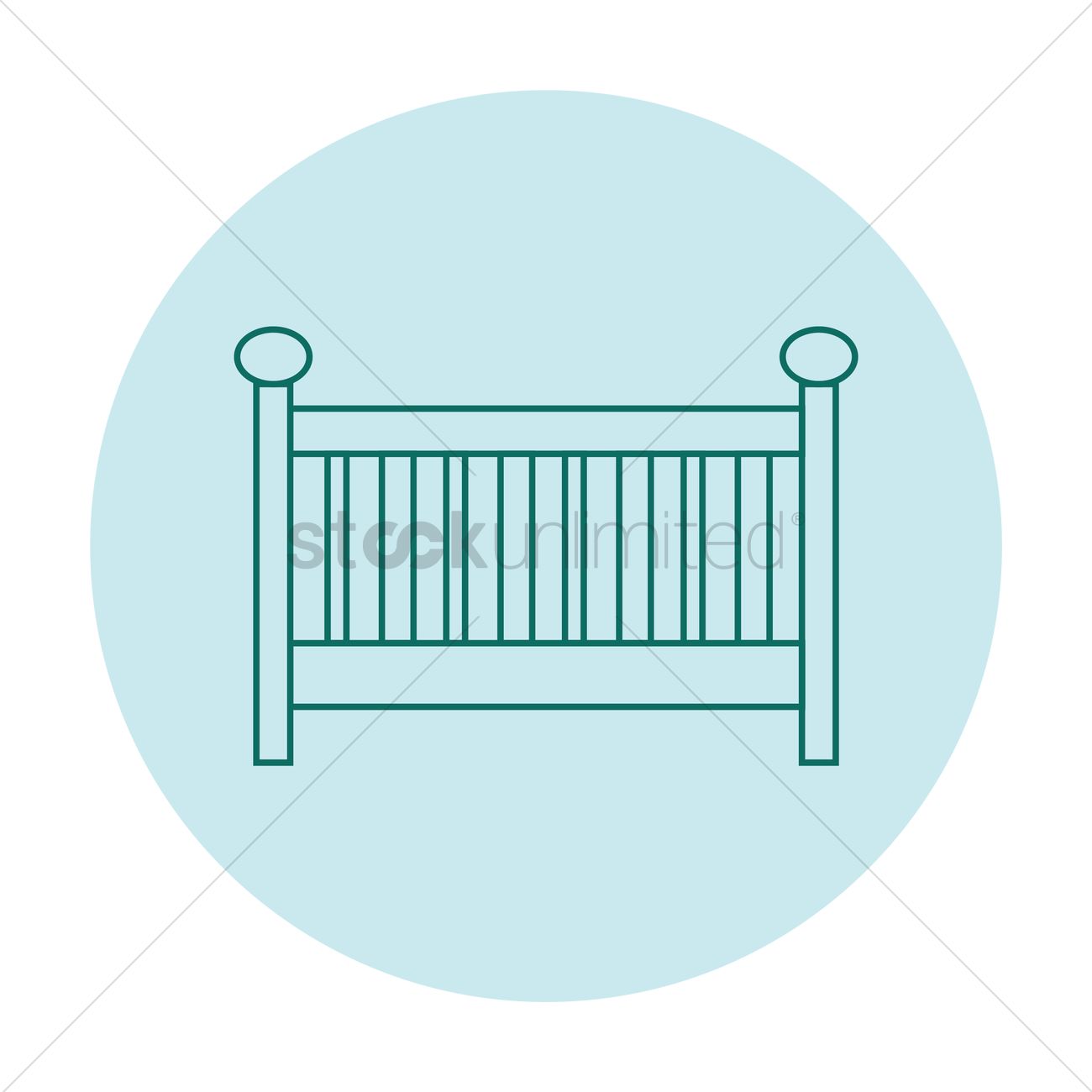 1300x1300 Baby Cradle Vector Image