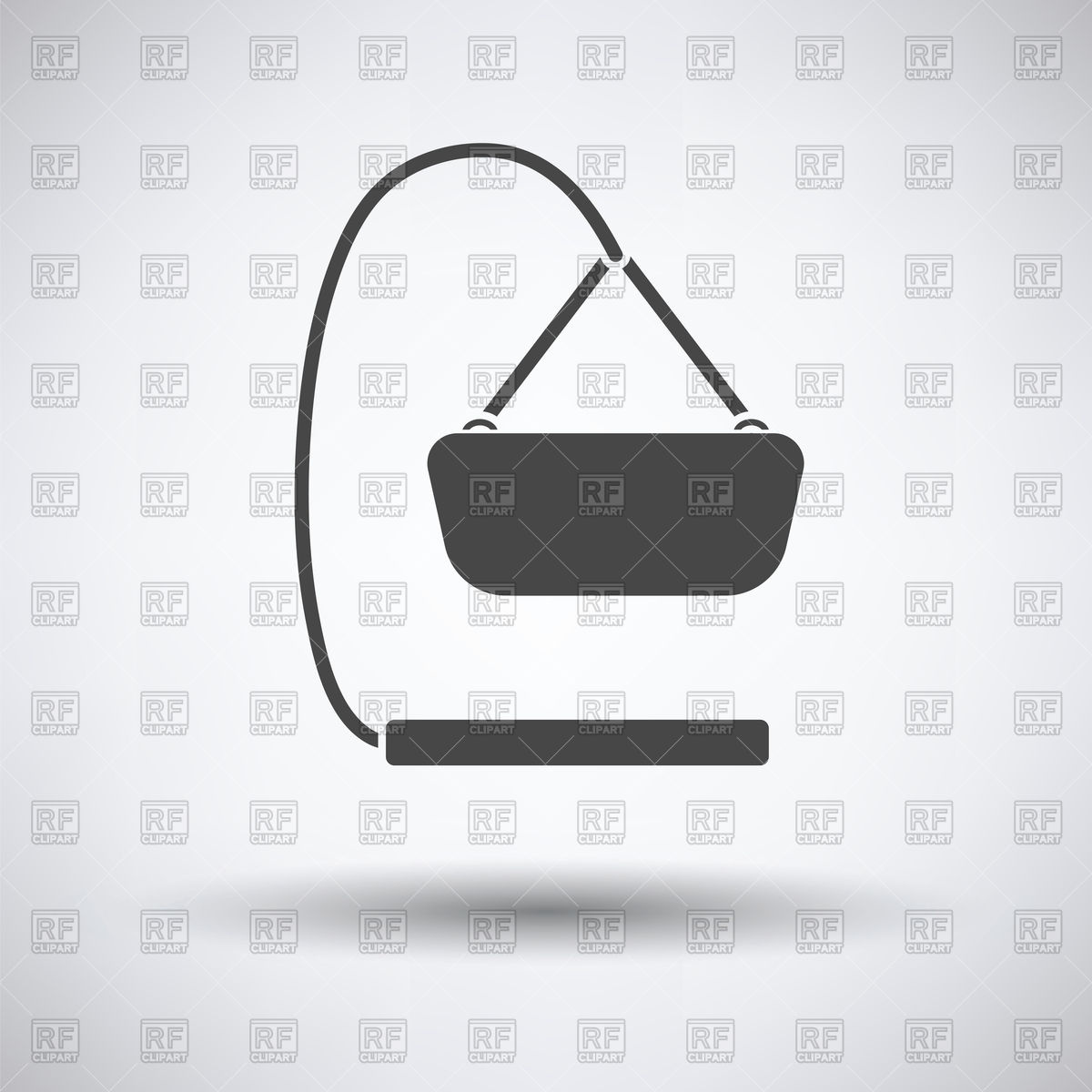 1200x1200 Baby Cradle Hanged Icon On A Gray Background Vector Image