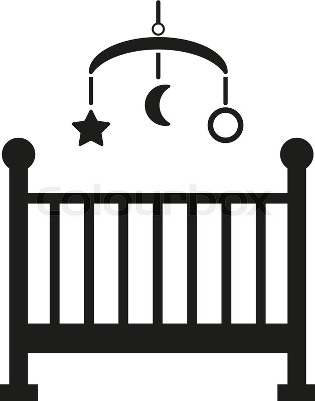 628x800 Childrens Bed Icon Baby Bed Design Stock Vector Colourbox