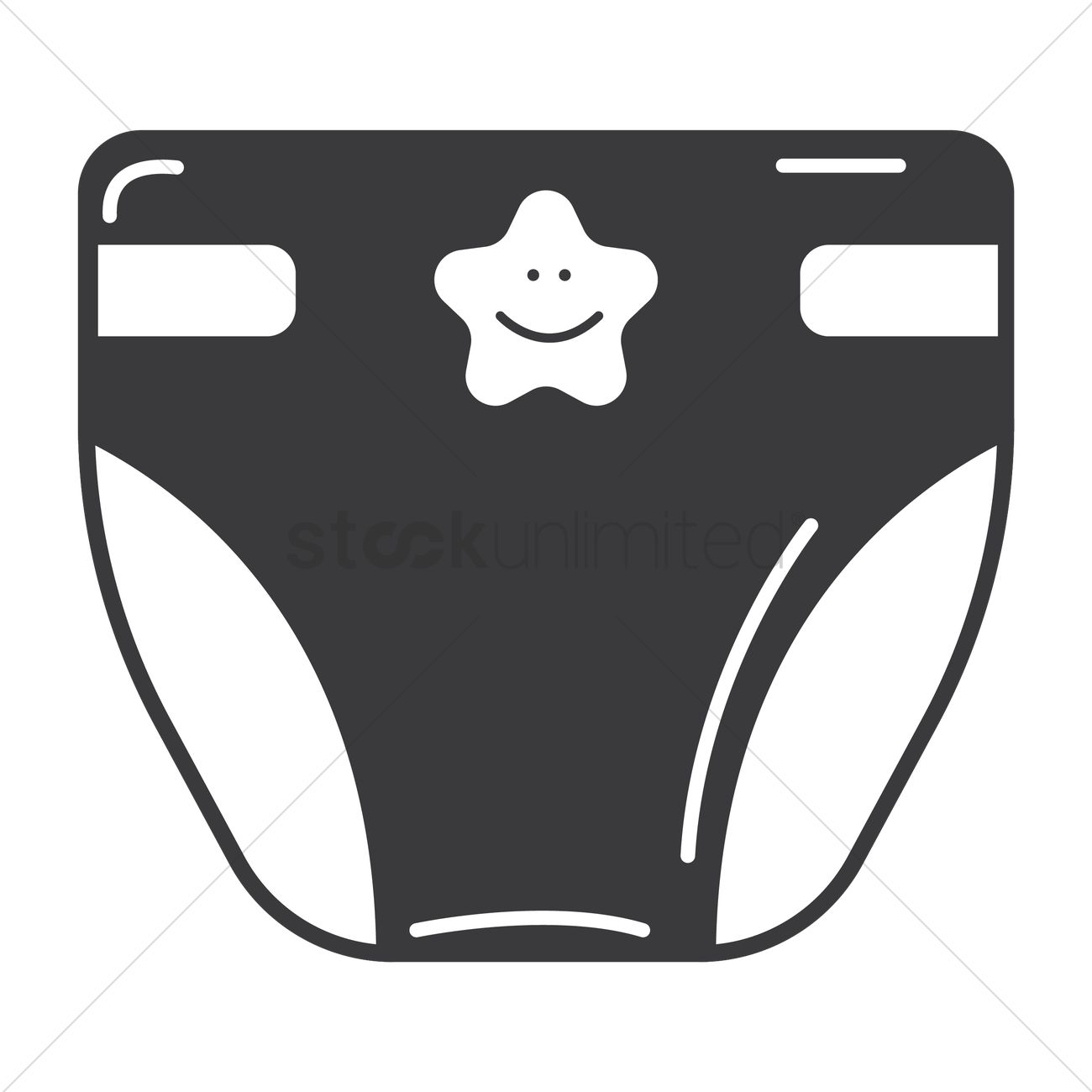 Baby Diaper Vector Image 1300x1300 Baby Diaper Vector Image