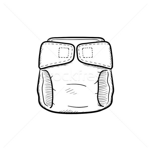 Baby Diaper Hand Drawn Outline Doodle Icon Vector Illustration 600x600 Baby Diaper Hand Drawn Outline Doodle Icon Vector Illustration