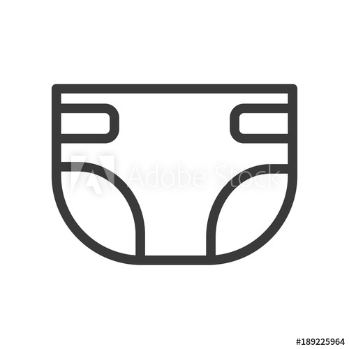 Baby Diaper Icon, Newborn Item Vector, Child Symbol 500x500 Baby Diaper Icon, Newborn Item Vector, Child Symbol