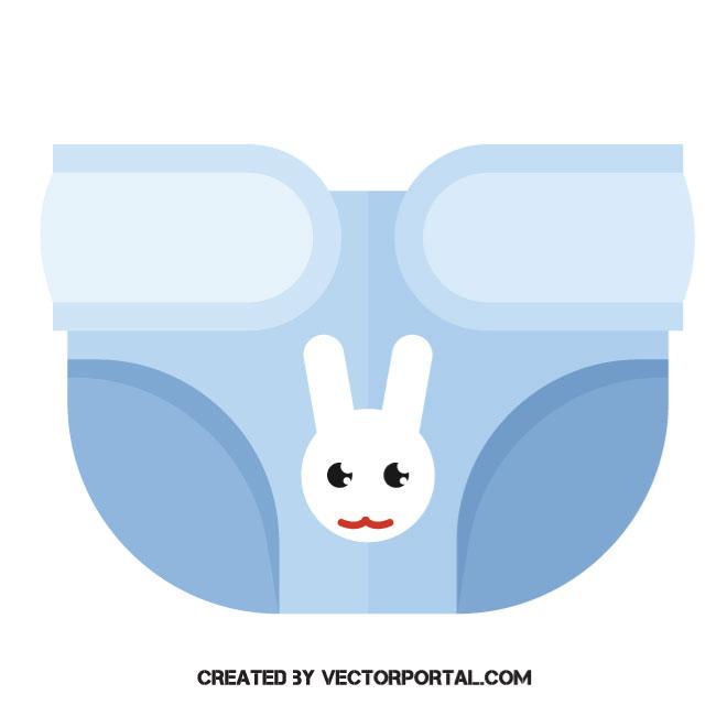 Diaper Vector Image 660x660 Diaper Vector Image