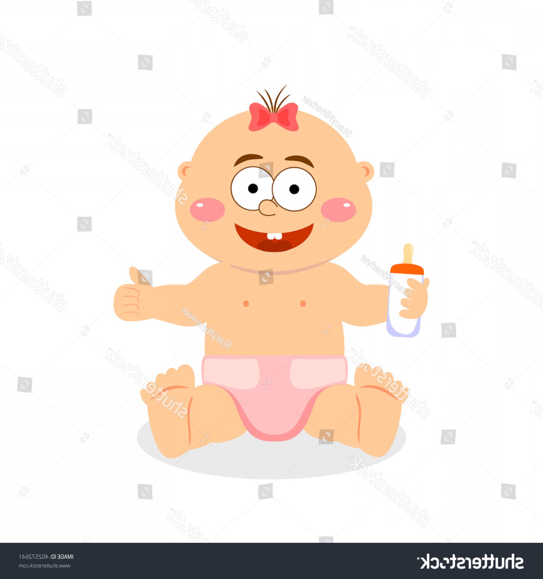 Smiling Baby Girl Sitting Diaper Vector Hoodamathrun 1800x1920 Smiling Baby Girl Sitting Diaper Vector Hoodamathrun