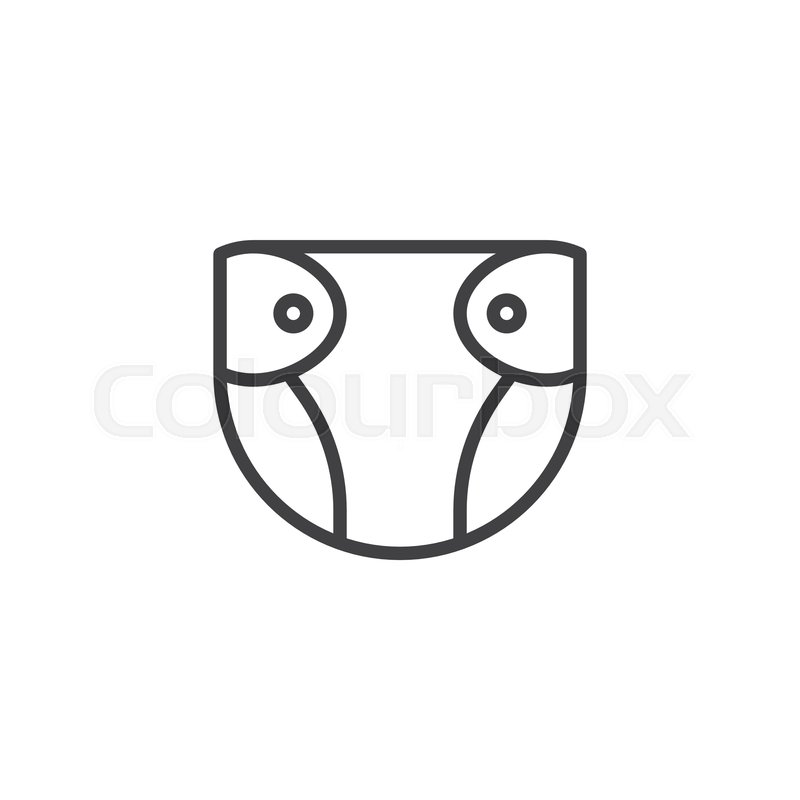 Baby Diaper Outline Icon Linear Style Stock Vector Colourbox 800x800 Baby Diaper Outline Icon Linear Style Stock Vector Colourbox