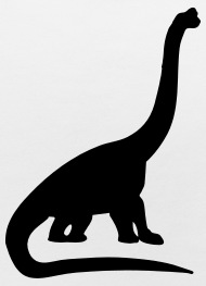 190x263 Dinosaur Vector Silhouette Baby Bib Spreadshirt