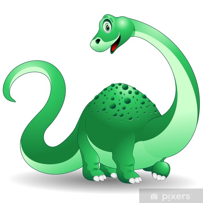 700x700 Dinosauro Cucciolo Brontosauro Baby Dinosaur Vector Wall Mural