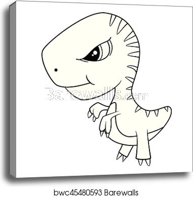 382x390 Illustration Of Cute Cartoon Of Green Baby T Rex Dinosaur Vector