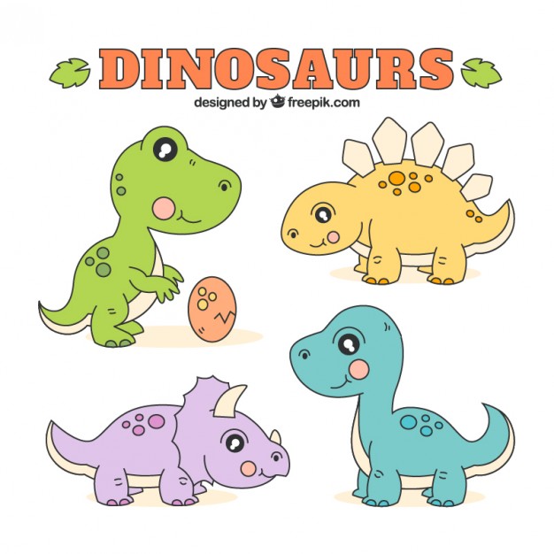 626x626 Sketches Babies Dinosaurs Vector Free Download