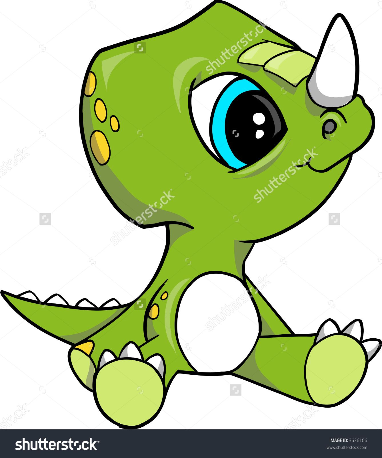 1337x1600 Baby Triceratops Dinosaur Vector Illustration