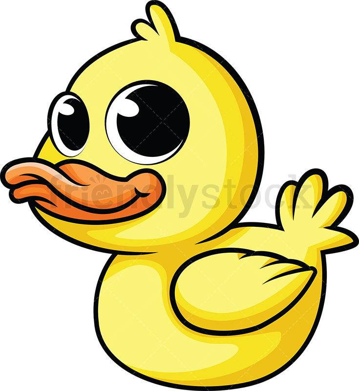 735x800 Cute Baby Duck Cartoon Vector Clipart