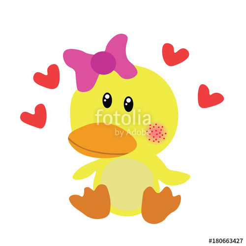 500x500 Cute Baby Doll Duck Vector Illustration Stock Image And Royalty
