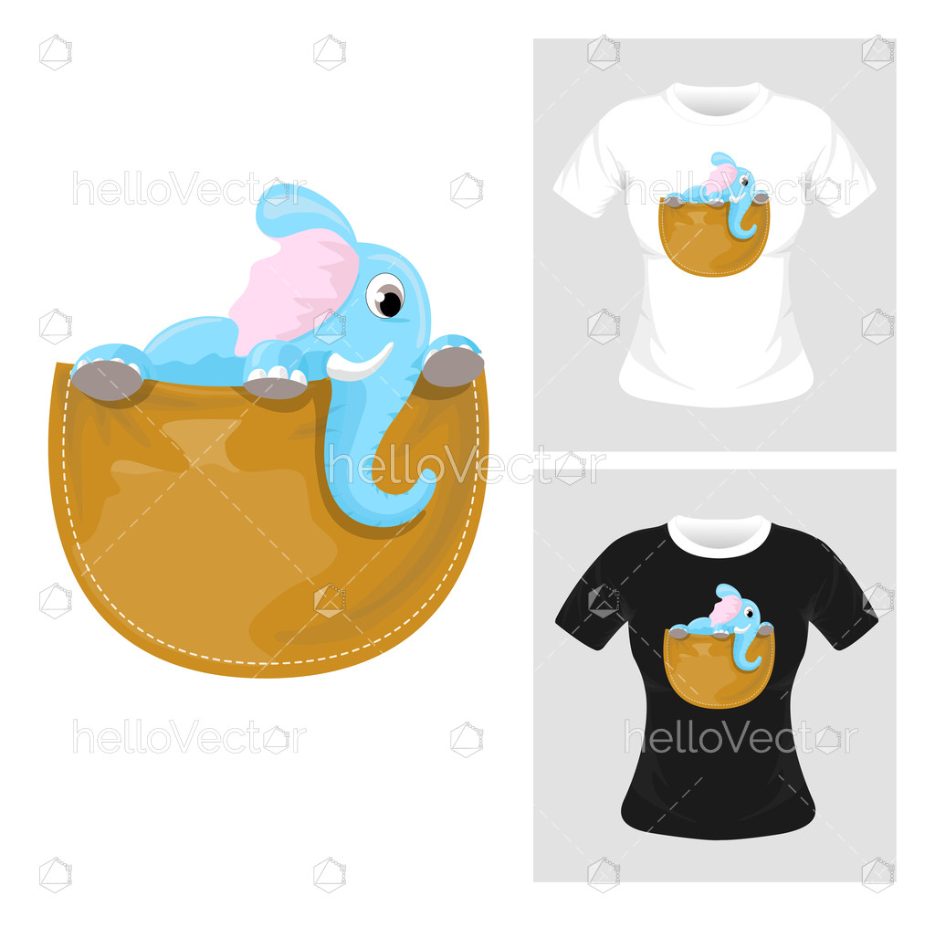 T Shirt Graphic Design Baby Elephant Vector Illustration 1024x1016 T Shirt Graphic Design Baby Elephant Vector Illustration