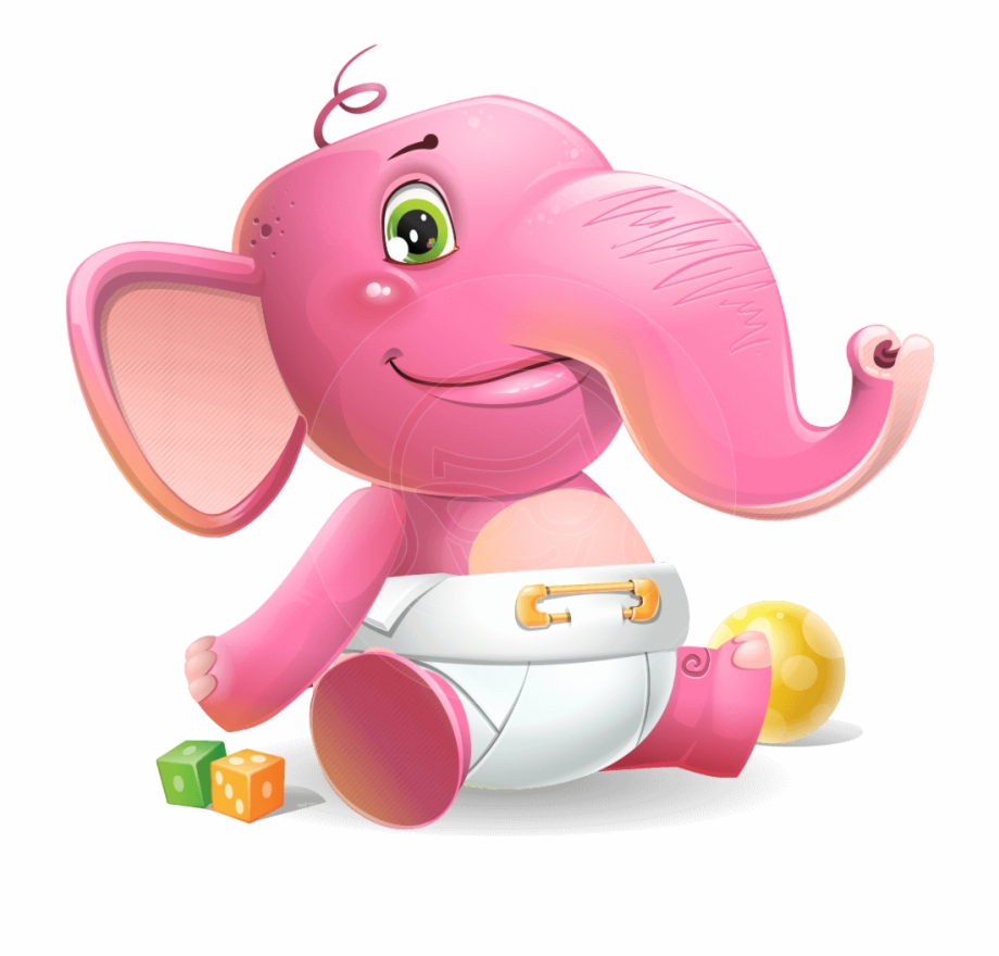 Baby Elephant Vector Cartoon Character 920x880 Baby Elephant Vector Cartoon Character