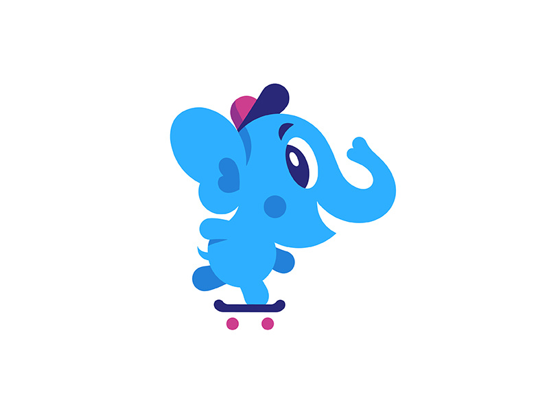 Baby Elephant Vector Mascot 800x600 Baby Elephant Vector Mascot