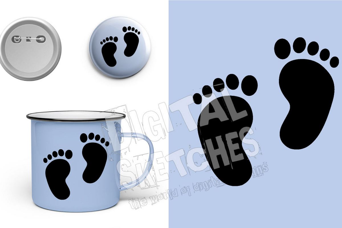 1200x800 Baby Feet Vector Graphics