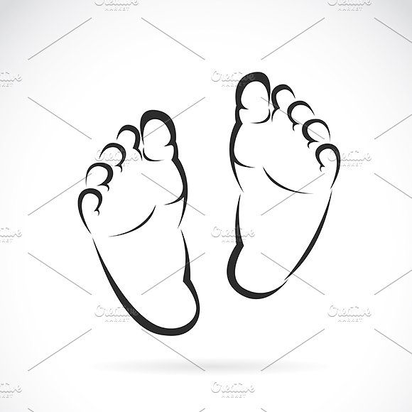 580x580 Vector Of Baby Foot Design